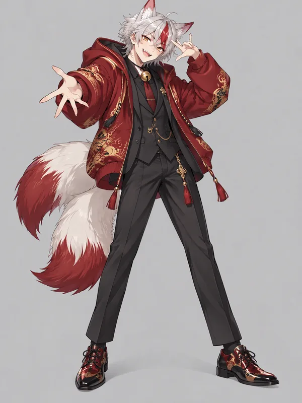 Ember in a suit and tie