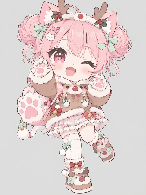 Kiko as a reindeer